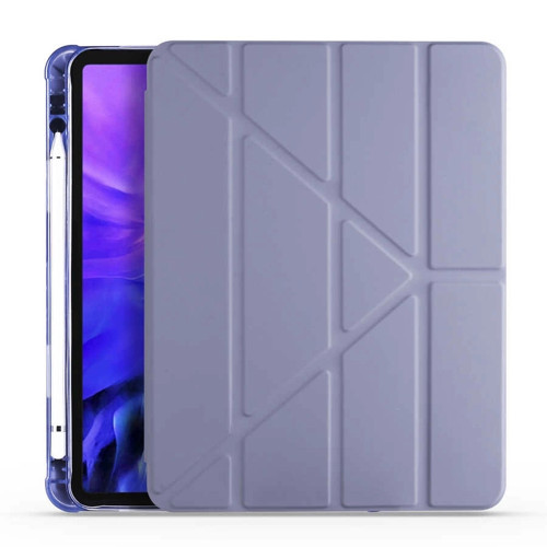 Apple iPad Air 10.9 2022 (5.Nesil) Kılıf Zore Tri Folding Kalem Bölmeli Standlı Kılıf