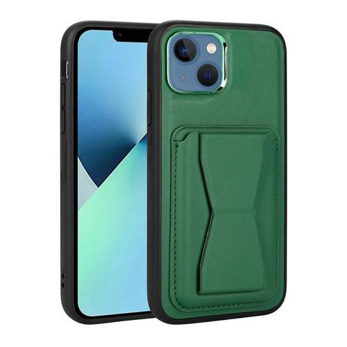 Apple iPhone 13 Kılıf Kartlıklı Standlı Pu Deri Zore Memo Kapak