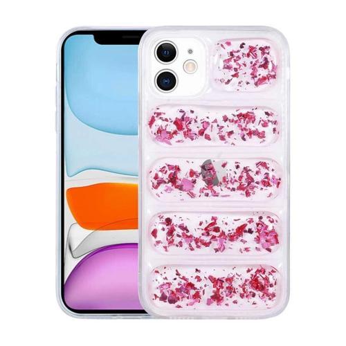 Apple iPhone 12 Kılıf Kamera Korumalı Simli Airbag'li Zore Dalga Kapak