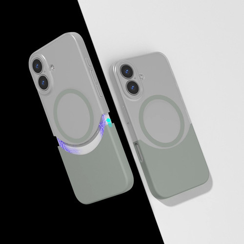 Apple iPhone 16 Plus Kılıf M-Safe Şarj Özellikli Mıknatıslı Zore Duble Kapak