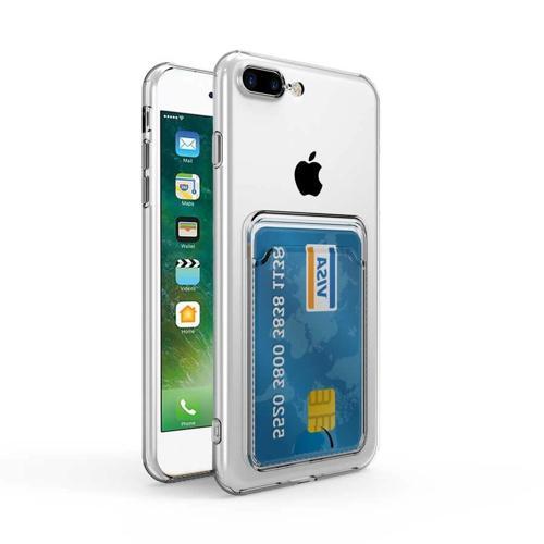 Apple iPhone 7 Kılıf Kartlıklı Şeffaf Zore Setra Clear Silikon Kapak