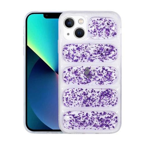 Apple iPhone 13 Kılıf Kamera Korumalı Simli Airbag'li Zore Dalga Kapak