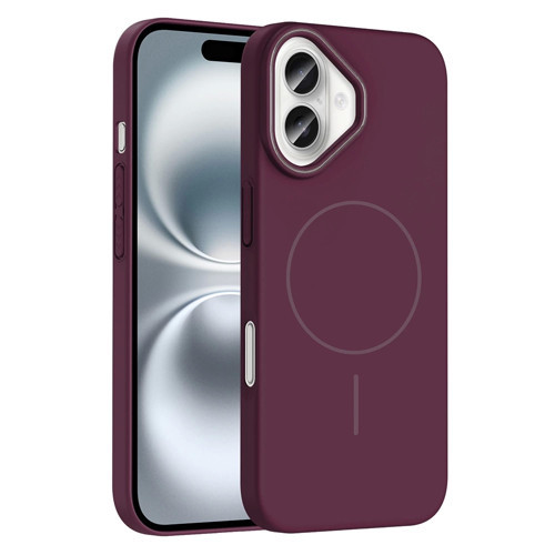 Apple iPhone 16 Kılıf M-safe Şarj Özellikli Zore Ruby Sert Kapak