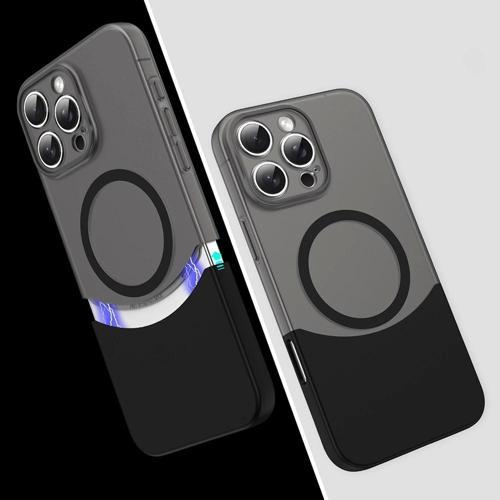 Apple iPhone 16 Pro Kılıf M-Safe Şarj Özellikli Mıknatıslı Zore Duble Kapak