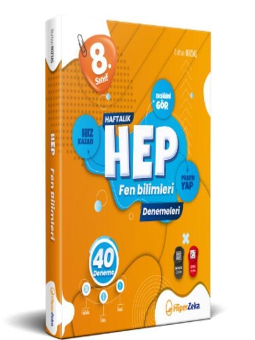 Hiper Zeka 8. Sınıf Haftalık HEP Fen Bilimleri 40 Deneme