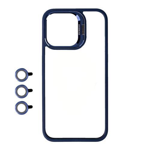 Apple iPhone 15 Pro Max Kılıf Kamera Lens Korumalı Standlı Zore Klon Lensli Kapak