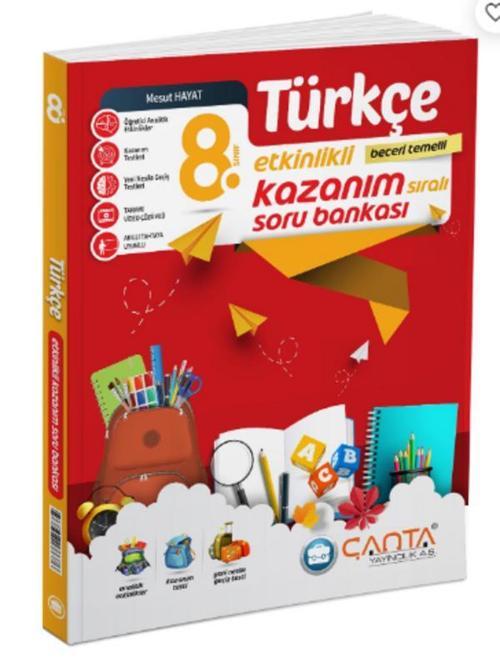 Çanta Yayınları 8.Sınıf Türkçe Etkinlikli Kazanım Soru Bankası