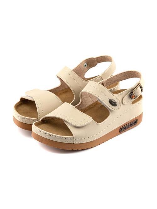3014 BEJ ÇIRTLI COMFORT CASUAL ANATOMİK SANDALET