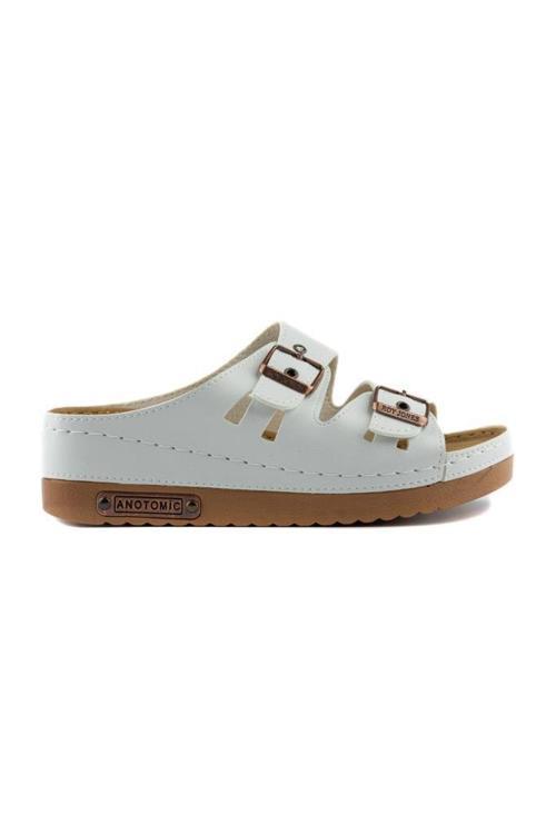 3001 BEYAZ TOKALI COMFORT CASUAL ANATOMİK DOLGU TABAN TERLİK