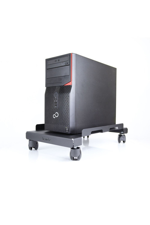 Tekerli Bilgisayar Kasa Standı – Tekerli Bilgisayar Altlığı – Frenli Kasa Taşıyıcı – Metal – Siyah – SPCS1