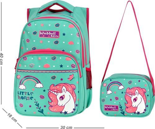Lisanslı Lila Little Horse Desenli İlkokul Sırt Çantası Ve Beslenme Çantası