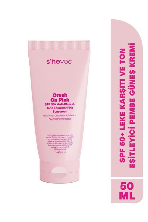 Crush On Pink - SPF 50+ Leke Karşıtı ve Ton Eşitleyici Pembe Güneş Kremi