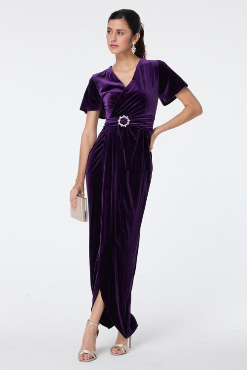 Abiye Elbise Mor - 23558