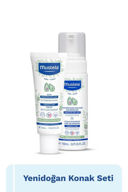 Yenidoğan Konak Seti- Konak Önleyici Yenidoğan Köpük Şampuanı 150 ml Saç Pullanma Karşıtı Krem 40 ml