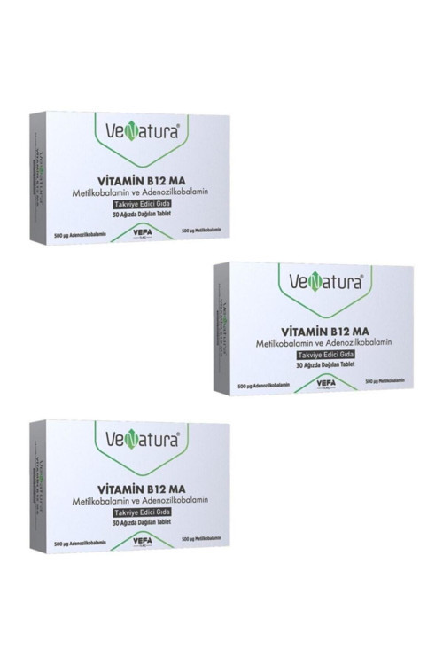 Vitamin B12 Ma Metilkobalamin Ve Adenozilkobalamin Takviye Edici Gıda 3 Adet
