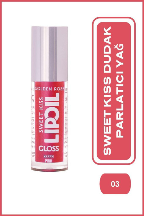 Sweet Kiss Lip Oil Gloss 03 Berry Pink Dudak Parlatıcısı