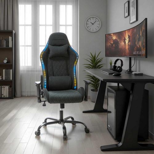 Adore Gaming Prime-X Pofesyonel Oyuncu Koltuğu - Koyu Gri Kumaş 69x119.5-130x76 cm