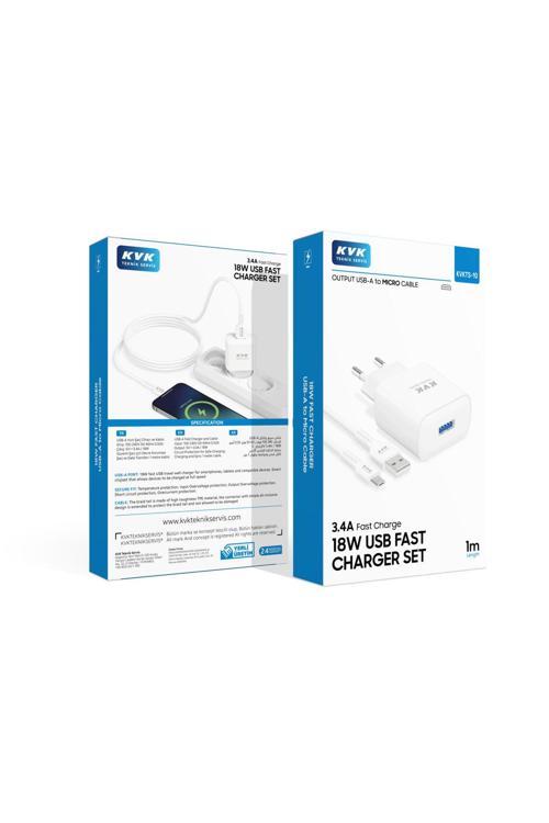 3.4A Fast Charge 18W Usb Fast Charger Set