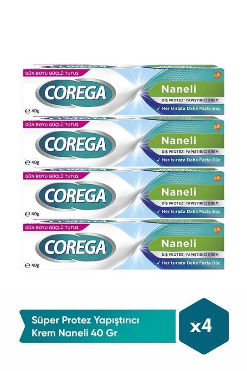 Süper Protez Yapıştırıcı Krem Naneli 40gr x 4 Adet