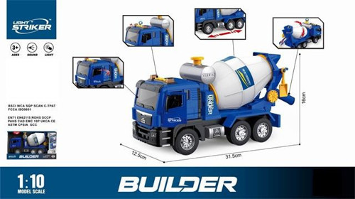 Sesli Işıklı Pilli Beton Mikseri Mavi WY1111B