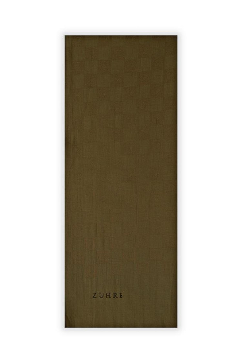 Monogram Desenli Haki Seher Şal 0106