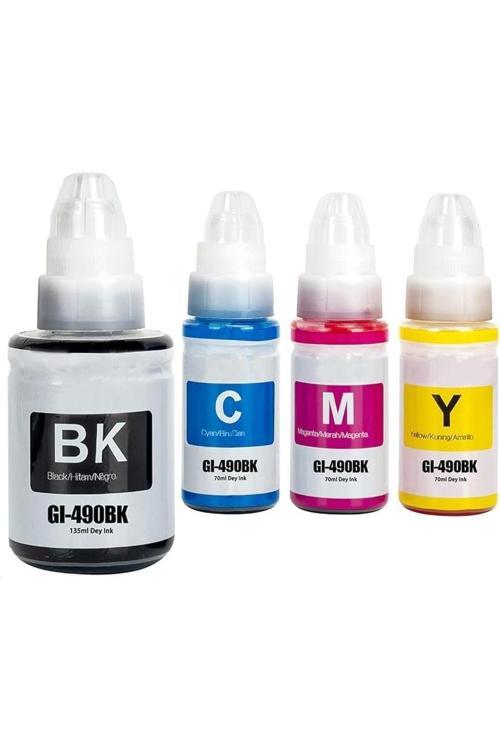 Canon 490 Uyumlu Mürekkep Seti 4 Renk Pıxma G1410 G1411 G2410 G2411 G3400 G3410 G3411 G4410 G4411