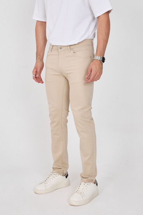 Regular Fit Erkek Pamuklu Esnek Kanvas 5 Cepli Pantolon