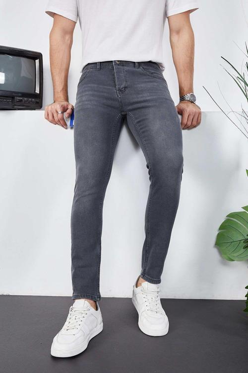 Erkek Likralı Denim Skinny Fit Süper Dar Jeans