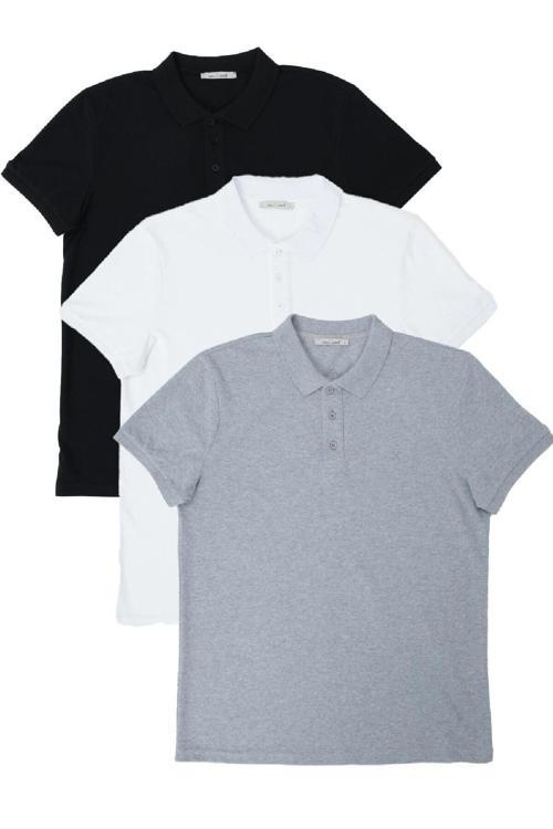 Polo Yaka 3'Lü T-Shirt