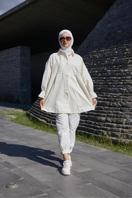 Kadın Oversize Kot Ceket