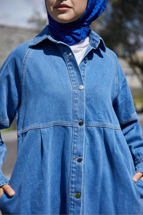 Kadın Oversize Kot Ceket