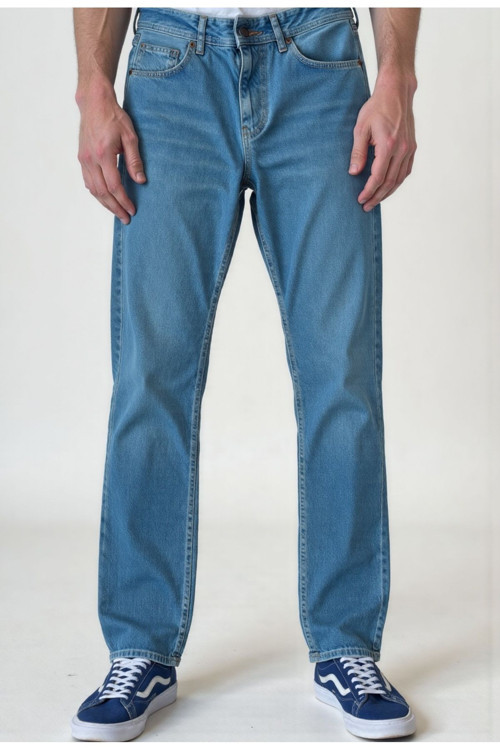 Erkek %100 Pamuk Straight Jeans