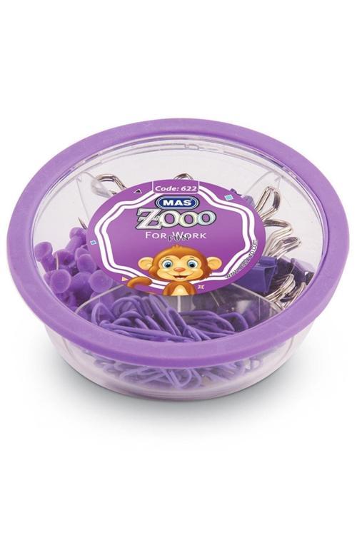 Zoo Mor Yuvarlak Karışık Kırtasiye Seti
