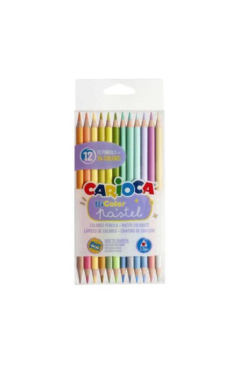 Pastel Renk Bi Color Kuru Boya Kalem Çift Taraflı 43309