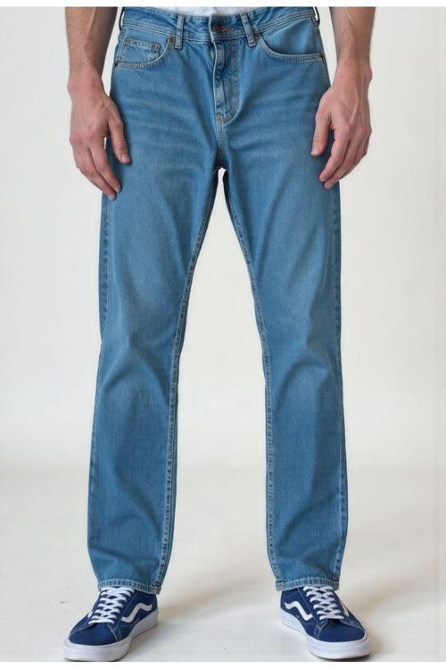 Erkek %100 Pamuk Straight Jeans
