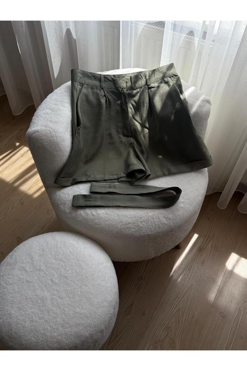 Modal Kumaş Kuşaklı Şort