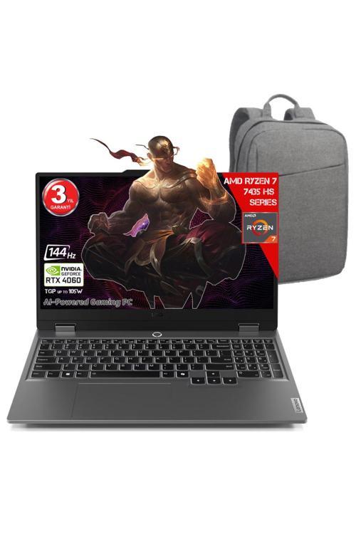 LOQ 15ARP9 AI AMD Ryzen 7-7435HS 20 GB RAM DDR5 1 TB SSD RTX4060 8GDDR6 15.6 IPS 144Hz FHD Freedos 83JC00FJTR-201C Dizüstü Bilgisayar + Çanta (Yapay Zeka Destekli)