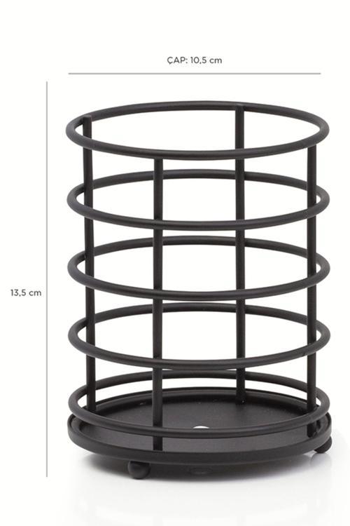 Metal Tezgah Üstü Spiral Kaşıklık Kepçelik Maşa Bıçak Spatula Standı