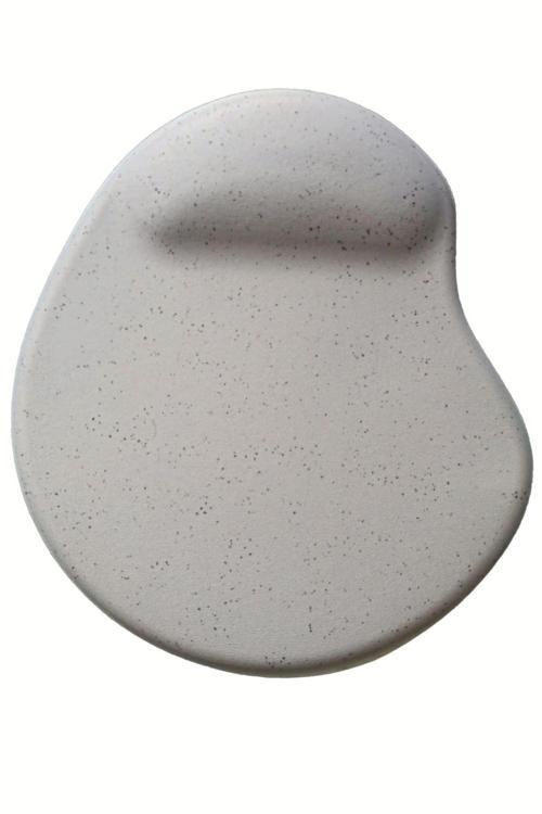 Oval Gri Kum Desen Bilek Destekli Kaymaz Bilgisayar Notebook Mouse Pad-Bileklikli Maus Ped
