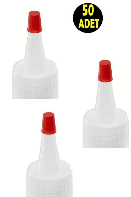 50 Adet 28Mm Delikli Şişe Kapağı Makina Makine Yağı Yağlama Tutkal Şişesi Huni Damlalık Şişe Kapak
