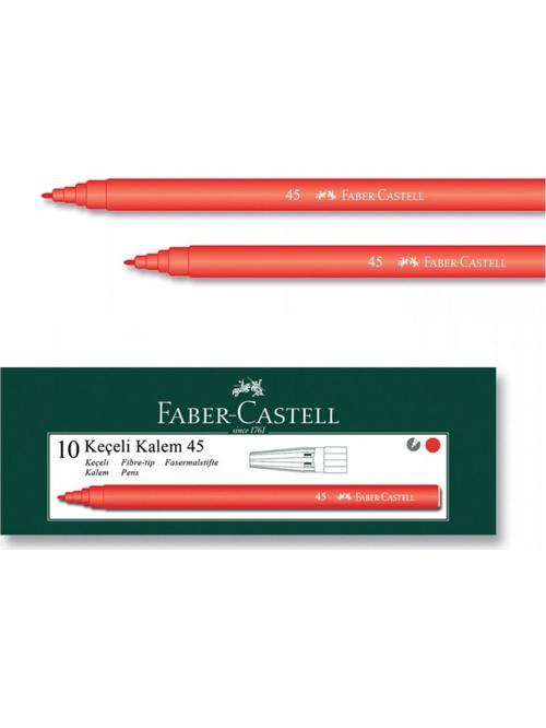Faber-Castell Keçeli Kalem Kırmızı 5061 155003 (10 Lu Paket)