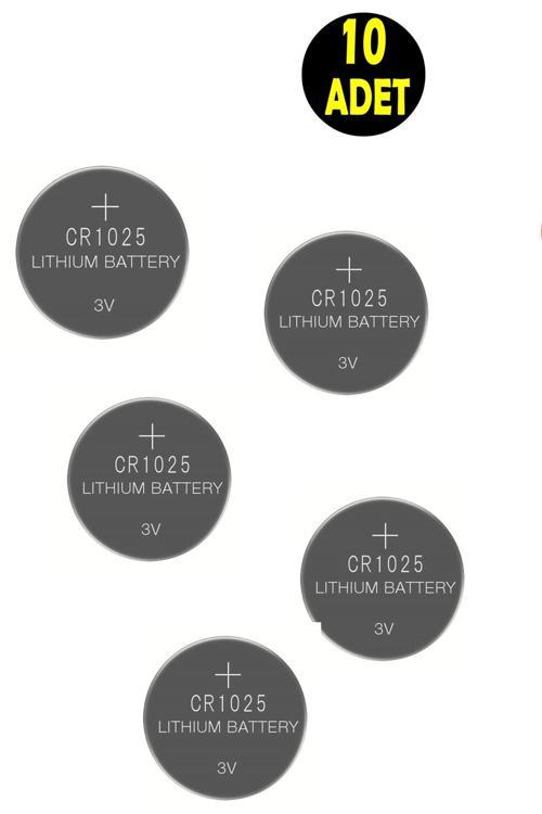 10 Adet 3 Volt Cr10025 Lityum Düğme Para Pil Cr 1025 Pil