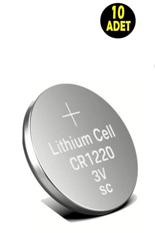 10 Adet 3 Volt Cr1220 Lityum Düğme Para Pil Cr 1220