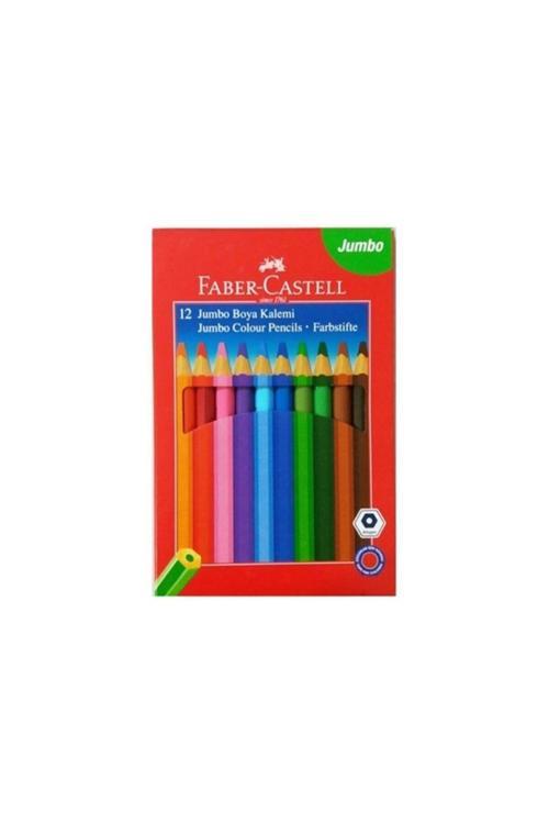 Faber-Castell Kuru Boya Kalemi Jumbo Tam Boy 12 Renk 5171 95100