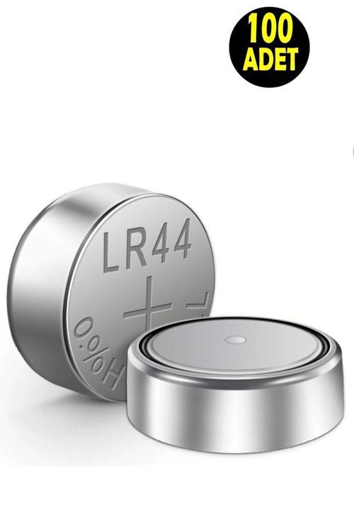 100 Adet Ag13 Alkalin Lr44H A76 Sr44 357 V13Ga Düğme Para Pil (A 76 Ag 13 Terazi-Saat-Oyuncak Pili)