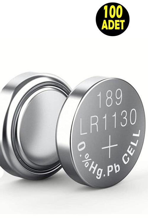 100 Adet Alkaline 189 V10Ga Lr54 Ag10 Sr Lr 1130 389 Düğme Pil (Terazi-Saat-Baskül Pili)
