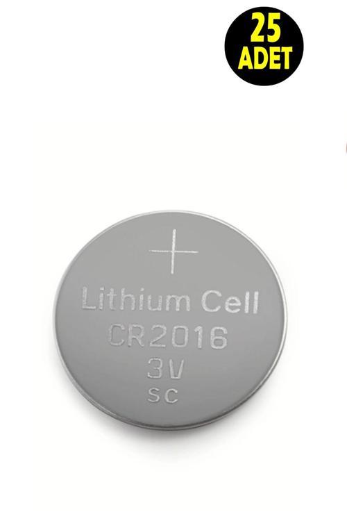 25 Adet 3 Volt Cr2016  Lityum Para Pil (Dl2016 Cr 2016 Bios-Kepenk-Kumanda Terazi Düğme Lithum Pili)