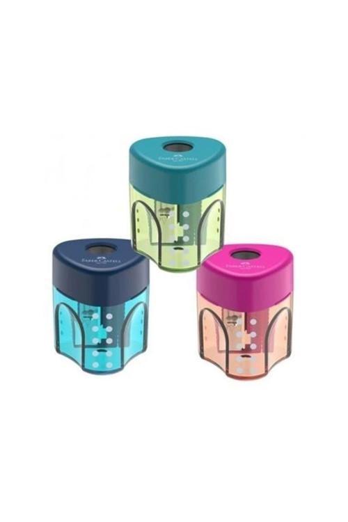 Faber-Castell Kalemtıraş Grip Auto Çift Hazneli Pastel 5140 183107 (12 Li Paket)