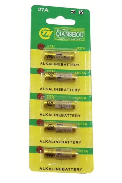 5 Adet 27A 12V Spesifik Pil 27A-C5 27A 12 Volt Alkalin Kısa Ince Kalem Alarm Kumandası Pili