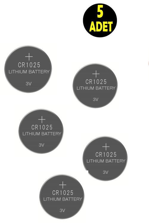 5 Adet 3 Volt Cr10025 Lityum Düğme Para Pil Cr 1025 Pil